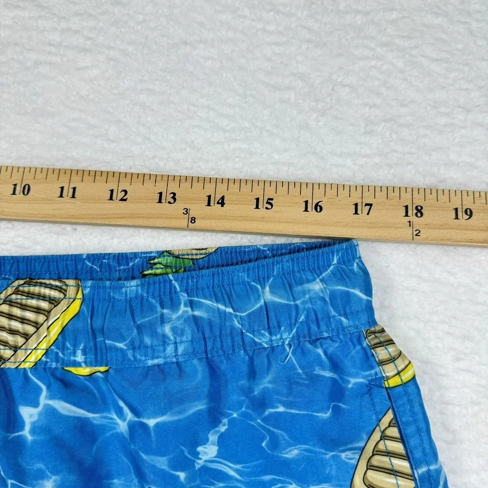 Neff‎ Swim Trunks Men M Blue Pineapple Pool Float Print Board Shorts Beach Surf